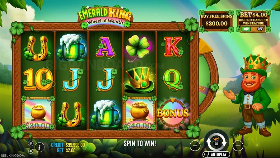 Emerald King Wheel of Wealth